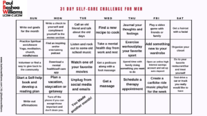 Read more about the article 31 DAY SELF-CARE CHALLENGE FOR MEN